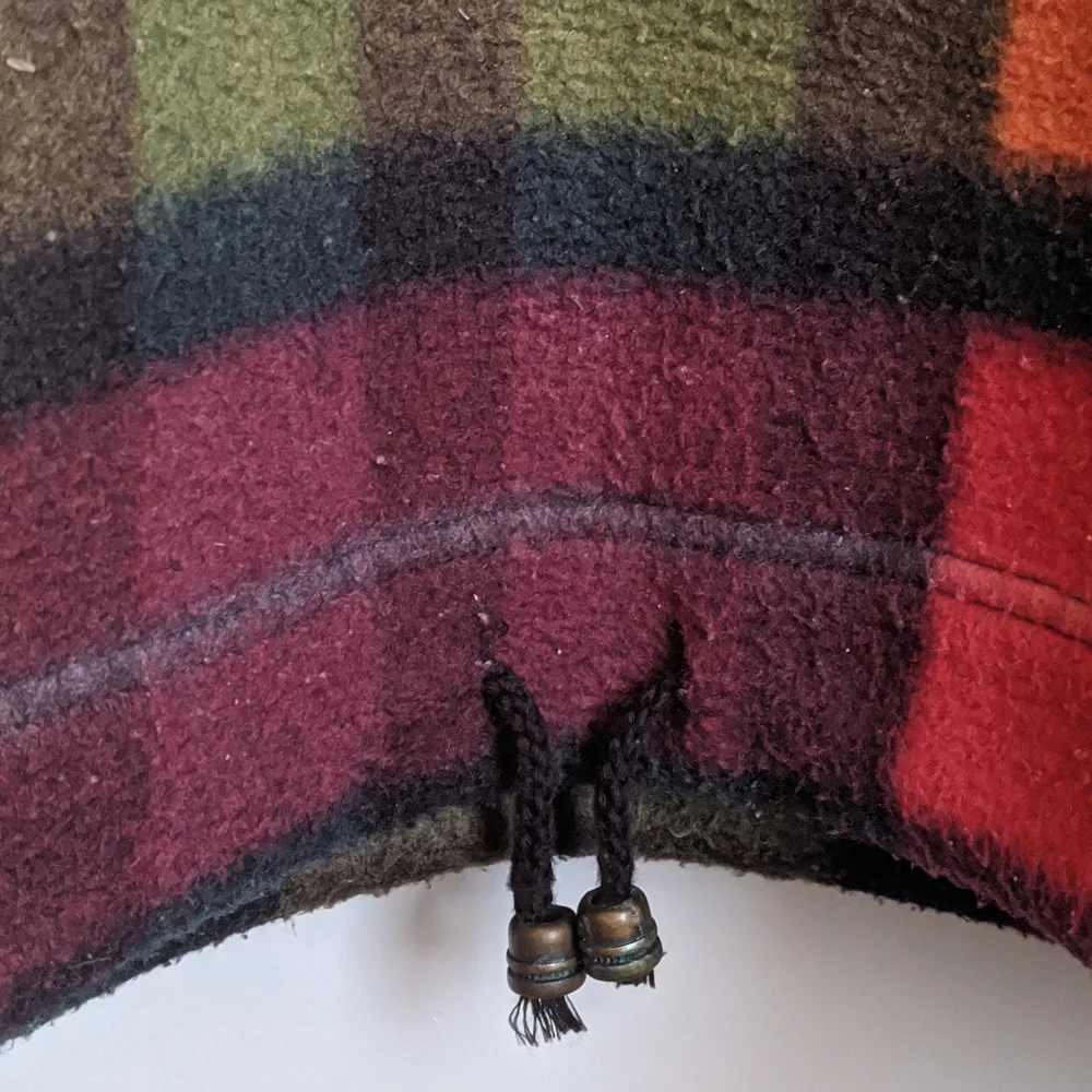 Vintage 90s Limited Multicolor Plaid Longsleeve Half-Zip Fleece Pullover - Picture 10 of 16